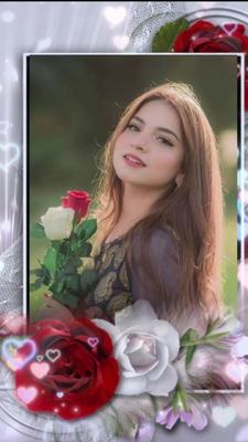 beautiful rose frame