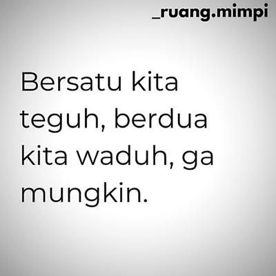 Berdua kita waduh