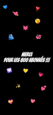 Merci pour les 800 !