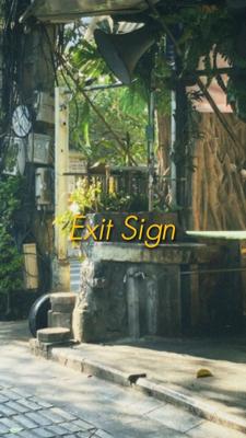 [2] exit sign.