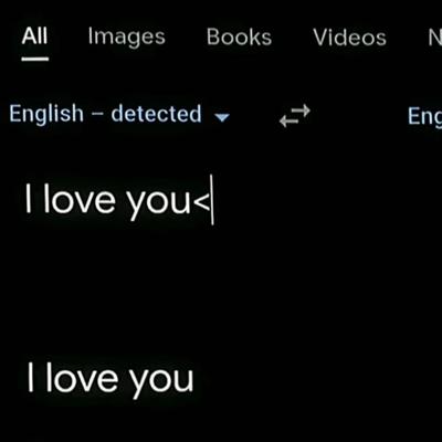 I love you