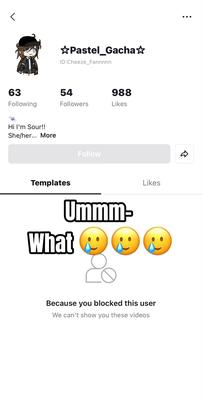 She blocked me????
