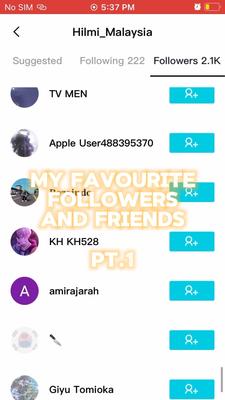 my fav followers