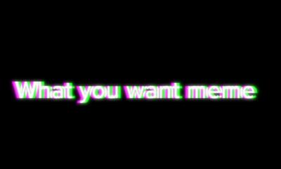 WHAT YOU WANT MEME