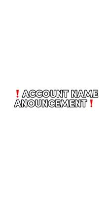 Account name change!