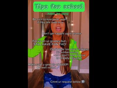 Tips for school! 