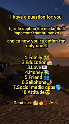 choice one option..!